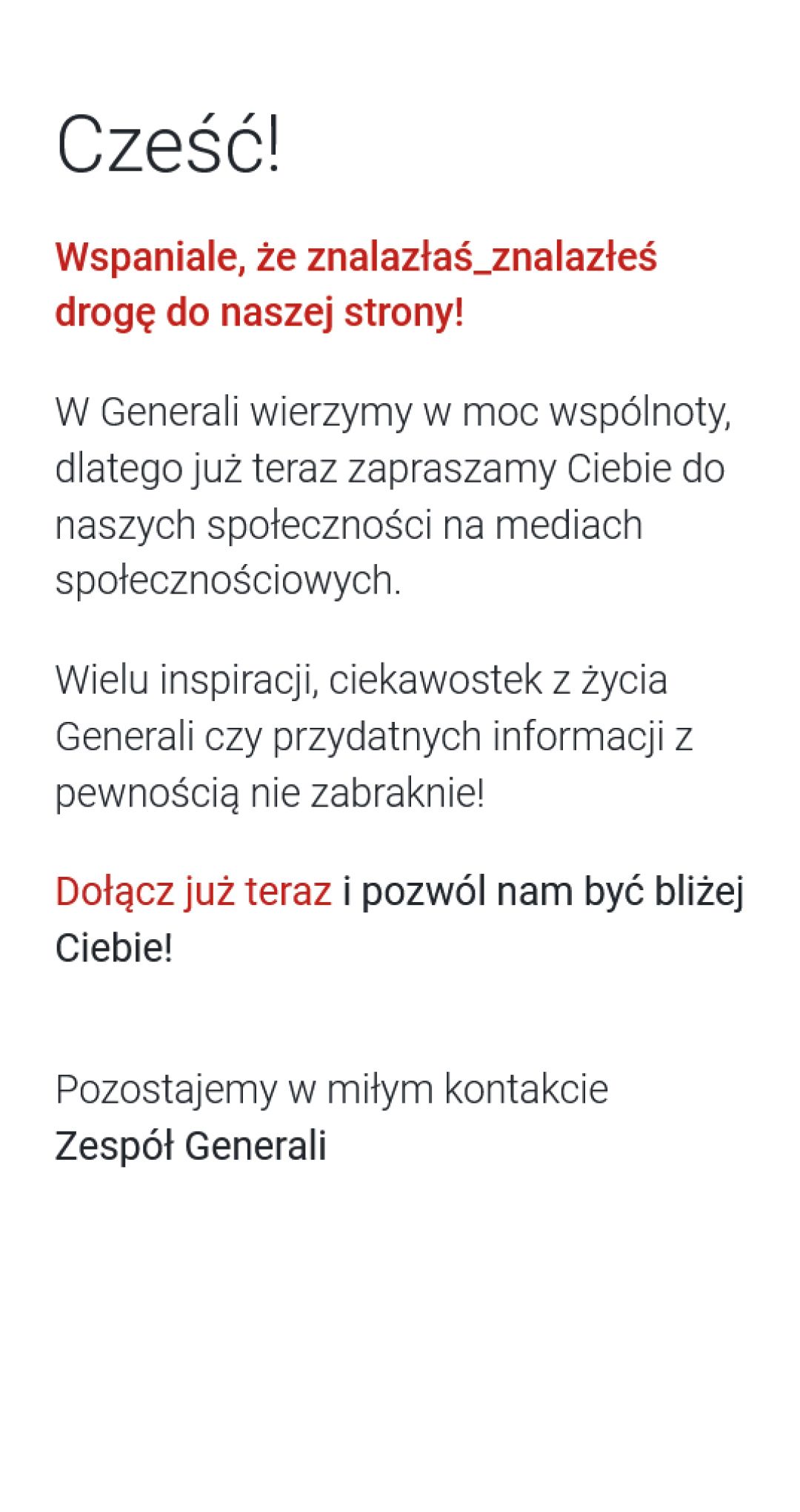 Zostańmy w kontakcie