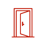 Ikona duża - otwarte drzwi.